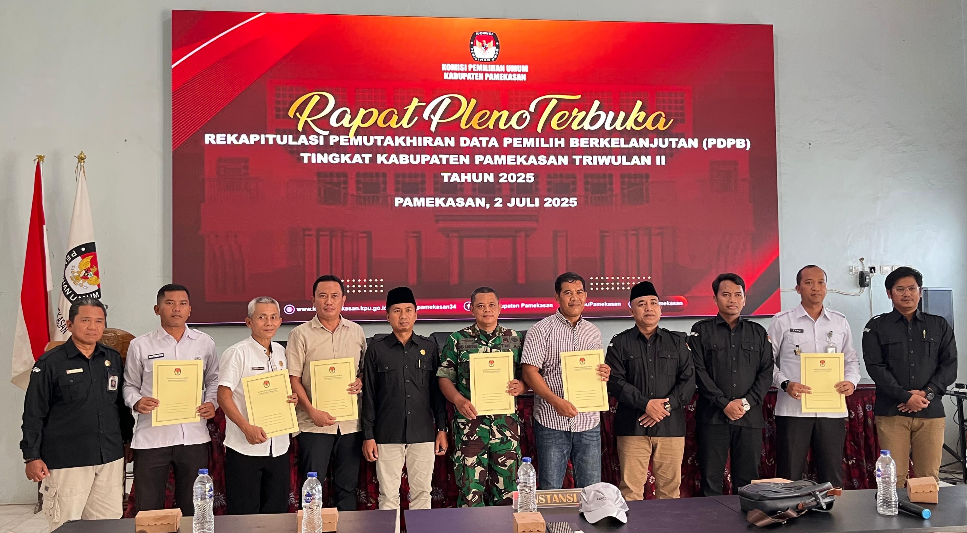 Bawaslu Pamekasan Hadiri Pleno Rekapitulasi PDPB Triwulan II Tahun 2025