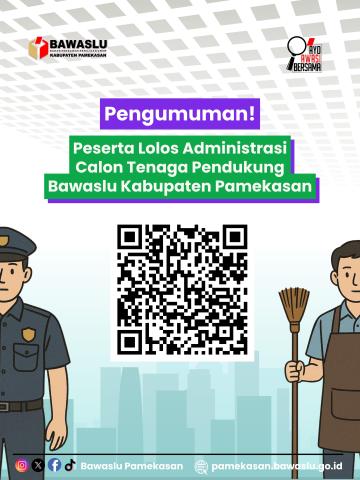 Pengumuman Seleksi Administrasi Calon Tenaga Pendukung