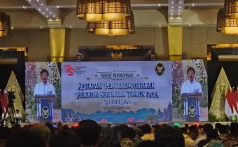 Ketua Bawaslu Pamekasan Hadiri Rapat Koordinasi Kesiapan Penyelenggaraan Pilkada Serentak Tahun 2024 di Wilayah Jawa