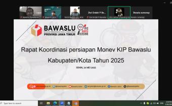 Bawaslu Pamekasan Ikuti Rakor Persiapan Monitoring dan Evaluasi Keterbukaan Informasi Publik Tahun 2025