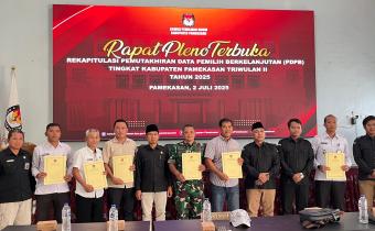 Bawaslu Pamekasan Hadiri Pleno Rekapitulasi PDPB Triwulan II Tahun 2025